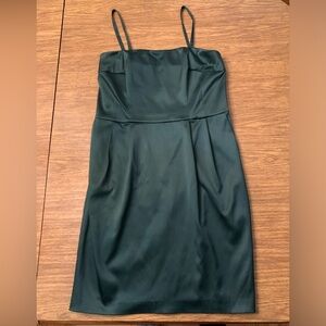 Express Design Studio Spaghetti Strap Dark Green Dress